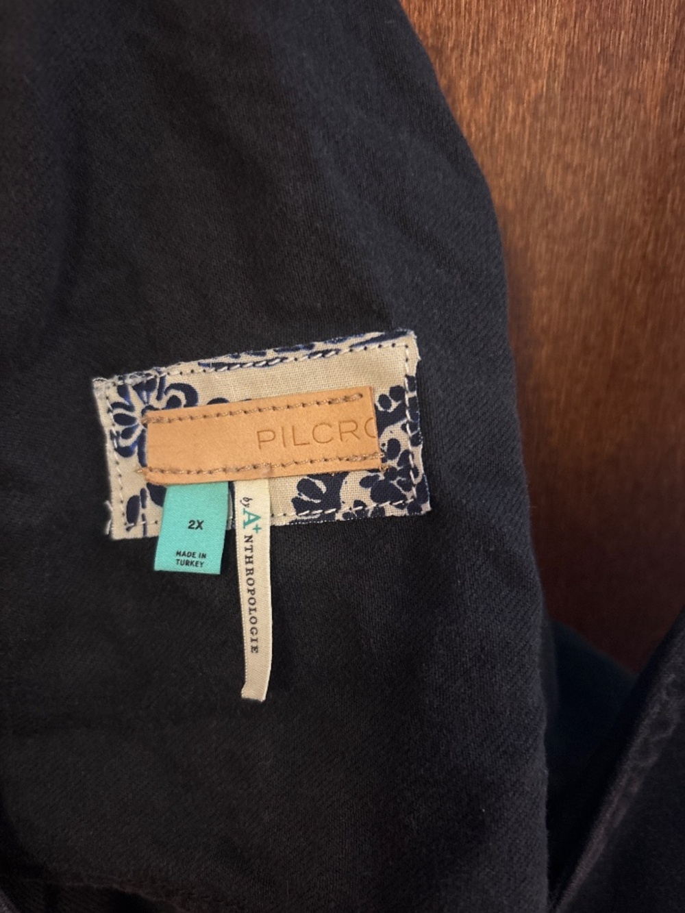 Anthropologie Pilcro denim pinafore jumpsuit NWT 2X black - Picture 2 of 4